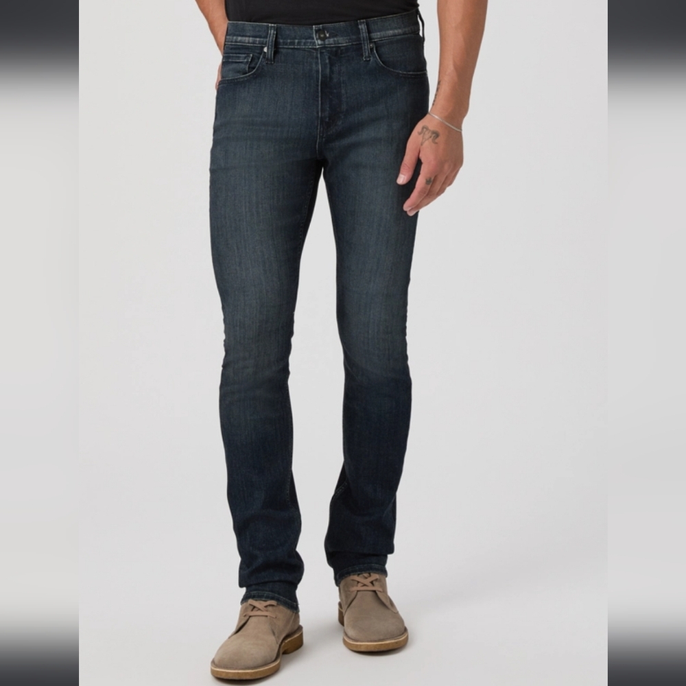 PAIGE Men's Deep Indigo Slim Fit Jeans Nwot 33x32 $300
